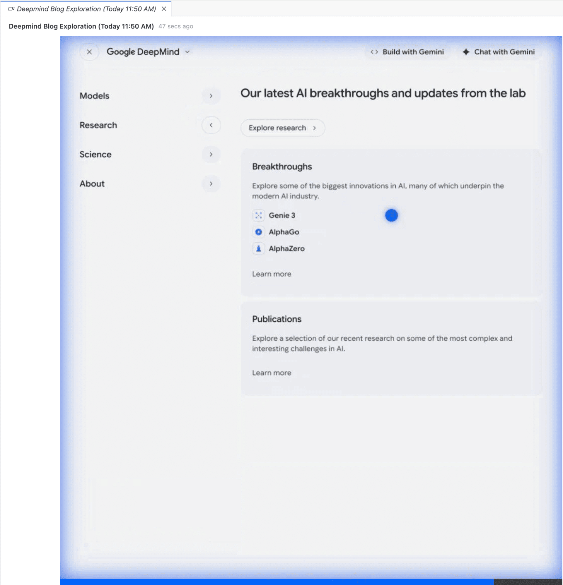Browser Recording Artifact