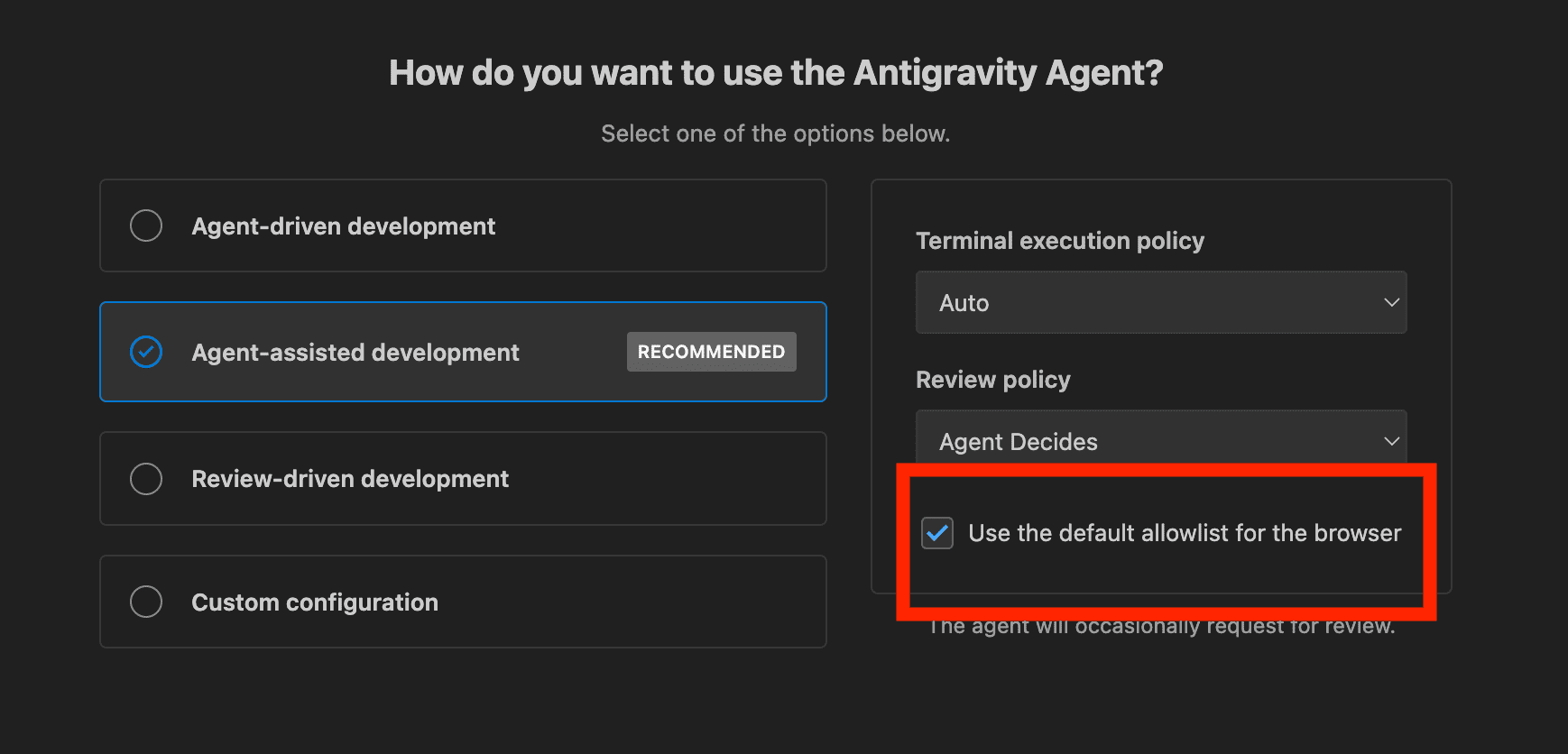 Default Allowlist